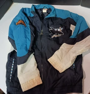 Vtg NOS 1990's San Jose Sharks Apex One Jacket Coat Mens M Medium Hockey NHL - Picture 1 of 6