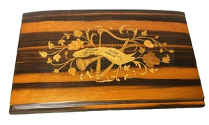Large Sorento Italy Musical Wood Inlay Sound of Music Jewelry Trinket Box VIDEO - Picture 1 of 12