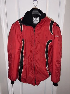 Vintage Yamaha Coat Red Nylon Snowmobile Snow Jacket Men's L(?) Ski Snowboard - Image 1 of 4