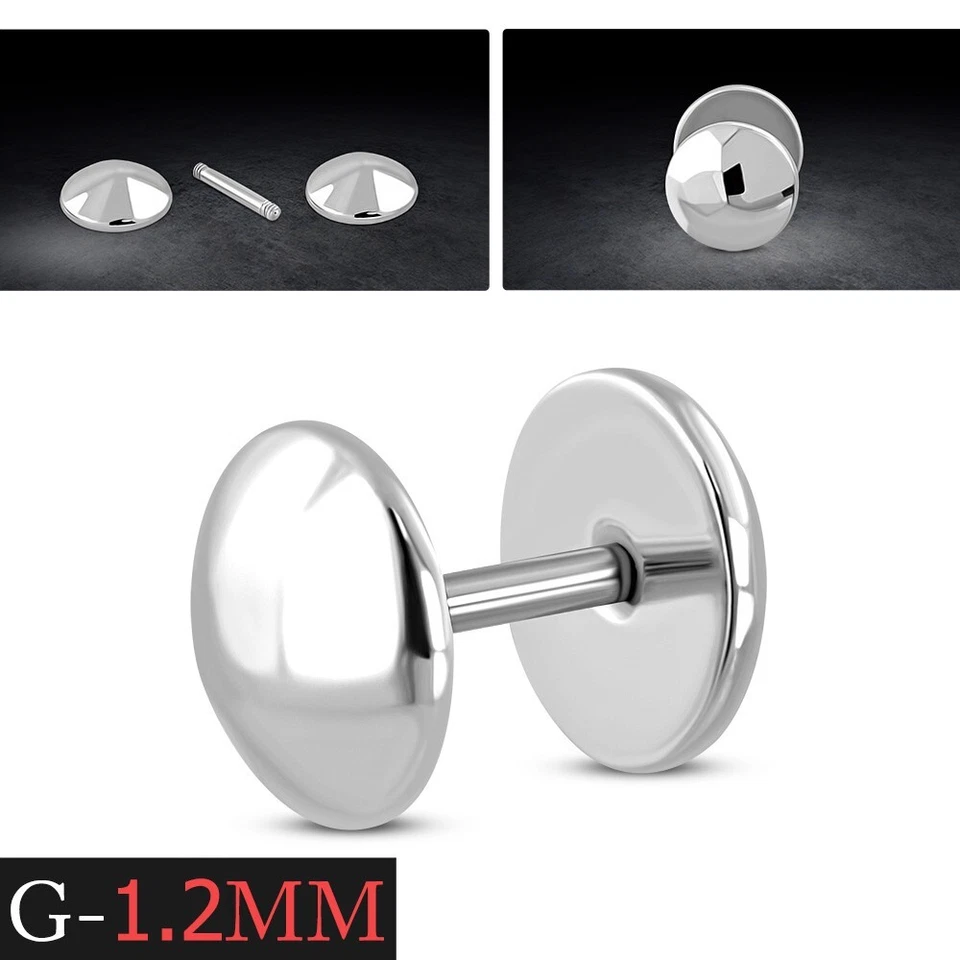 Chirourgensthahl Piercing Fake Plug Tunnel G-1.2mm Einzel-Ohrstecker y-qpc149 - Bild 1 von 1