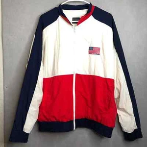 Vintage American Airlines Red White Blue Windbreaker Size L Excellent Condition - Picture 1 of 12
