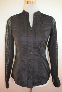 Spieth & Wensky Trachtenbluse Tracht Marokko Bluse Spitze langram schwarz Gr 32 - Picture 1 of 5