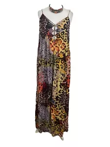 ASOS Animal Print Maxi Dress Size Uk 12 - Picture 1 of 12