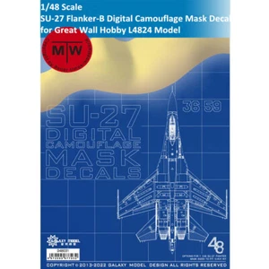 Galaxy D48031 1/48 SU-27 Flanker-B Camouflage Maske Aufkleber für Great Wall L4824  - Bild 1 von 6