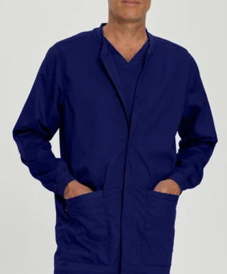 Chaqueta Médica Landau Para Hombre Calentamiento Frontal A Presión - 7551 - Talla Mediana Foto 1 de 4