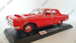 MAISTO 1:18 Scale 1963 Dodge 330 in Red - Diecast Model Car