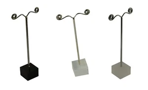 Acrylic Silver Tree Spiral Drop Dangles Hoop Earring Displays Stand jewellery  - Picture 1 of 7