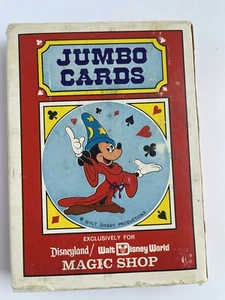 "Tarjetas de juego vintage exclusivas de mazo jumbo de Disneyland Walt Disney World 7""x 5" - Imagen 1 de 5
