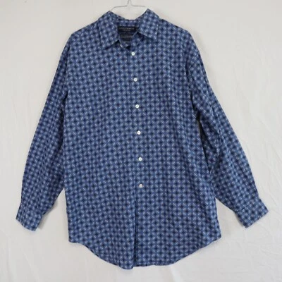 Daniel Cremieux Shirt Mens Medium Fine Italian Fabric Button Up Blue Long Sleeve - Image 1 of 4