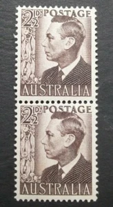 1951 AUSTRALIA KING GEORGE VI PAIR 2Β½d PENNY BROWN MNH STAMPS π¦πΊ π - Picture 1 of 3