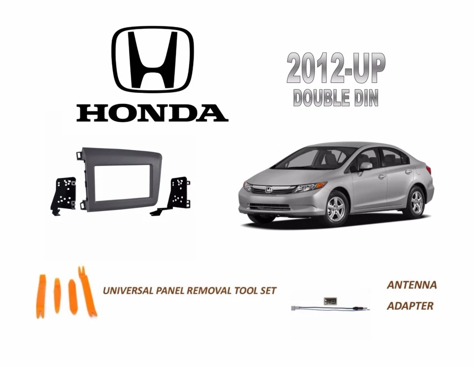 NEW Fits HONDA CIVIC 2012-UP  Car Stereo Double DIN Dash Kit, Wire Harness - Image 1 of 1