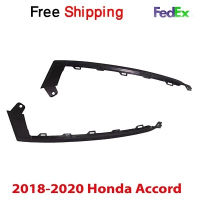 For 2018-2020 Honda Accord Bumper Trims Molding Front Left & Right Side 2pc Foto 1 de 4
