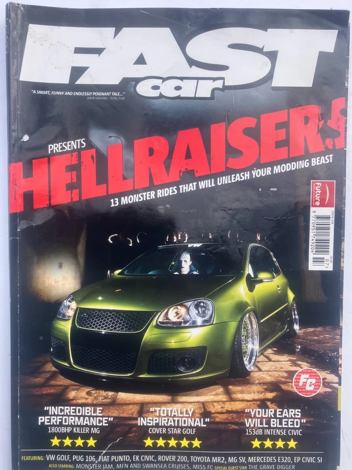 FAST CAR MAGAZINE JULY 2009 PUG 106 - MERC E320 - EP CIVIS SI - MFN CRUISE - MR2 - Image 1 of 1