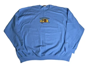 Gildan Womens Blue Happy Camper Crewneck Pullover Sweatshirt Topsail Park 3XL - Picture 1 of 5