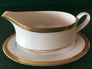 Noritake Metropolitan Gold Sauciere und Teller 4337 Top gebrauchter Zustand - Bild 1 von 6