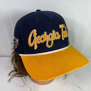 47 Brand Georgia Tech Yellow Jackets Blue Gold Snapback Hat Cap Buzz - Picture 1 of 8