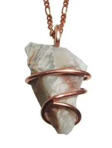 NOVACULITE PENDANT IN COPPER CUT CORDS - BE FREE AGAIN #560 - Picture 1 of 3