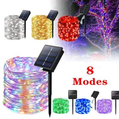 100-300 LED Solar Power String Fairy Lights Garden Outdoor Party Christmas Lamp - Image 1 of 4