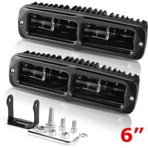 Barra de luces LED de trabajo 2X 6 pulgadas conducción todoterreno vainas antiniebla blanca camión ATV SUV EE. UU. - Imagen 1 de 10