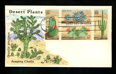 US FDC #1942-1945 Weddle / DRC / Chase Painted HP 1981 AZ Desert Cactus Plants - Image 1 of 2