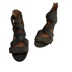 Lucky Brand Size Netta Black Gladiator Sandals Womens Shoes, Size 7 1/2
