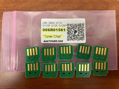 10 x Toner Chip for Xerox D95, D95A, D110, D110P, D125. D125P (006R01561) Refill - Image 1 of 2