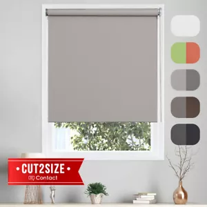 Room Darkening Roller Blinds 100% Blockout Thermal Window Blinds (60-210)x220 cm - Picture 1 of 19