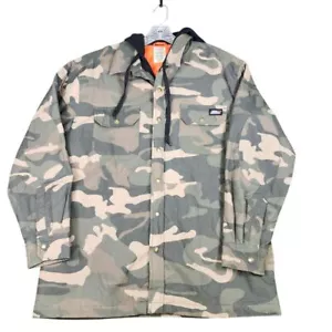 Dickies Premium Camo Hooded Work Shirt Jacket Military Style Outdoor Gear - Picture 1 of 12