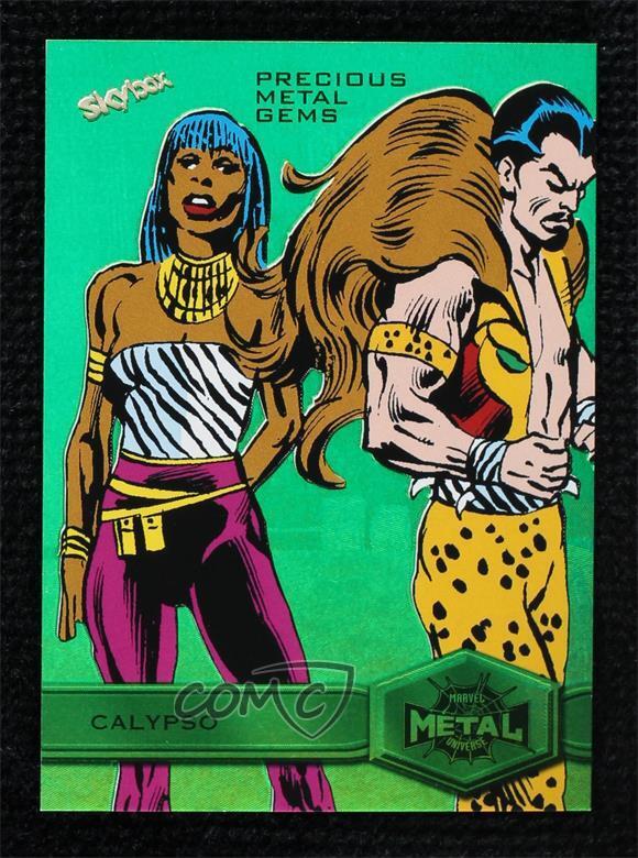 2022 Marvel Metal Universe Spider-Man High Series PMG Green 2/10 Calypso #115