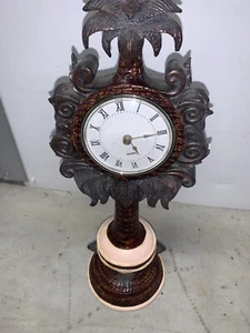 Palm Tree Mantle Clock Tested (Has A Chip) - Picture 1 of 9