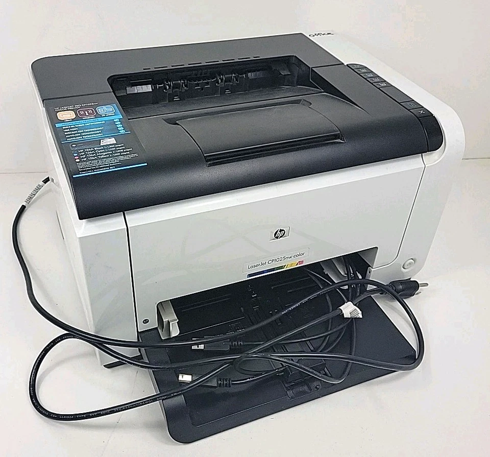 hp Laser Jet CP1025nw Color Printer Bluetooth W/ Cords & Manual ( no toners) - Image 1 of 4