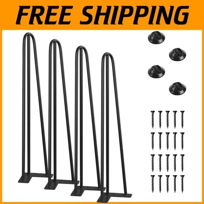 Patas de mesa horquilla duraderas de mediados de siglo - perfectas para mesas de café y comedor hágalo usted mismo Foto 1 de 4