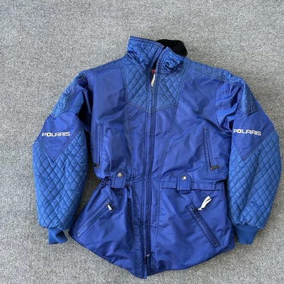 Polaris Jacket Women Medium Blue Snowmobile Winter Coat USA Union Made VTG - Image 1 of 4
