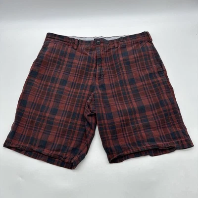 Banana Republic Bermuda Shorts Men Size 38 Plaid Pocket 100% Cotton.#36752 - Image 1 of 4