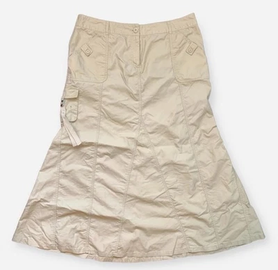 Maxi Falda Paracaídas Utilitaria Y2k Euro Grunge Punk Festival Acampanada Talla 14 Alt Indie Foto 1 de 4