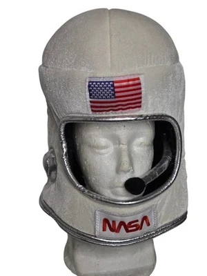 Casco de astronauta de la NASA de colección disfraz de Halloween tela de felpa blanca divertido Foto 1 de 4