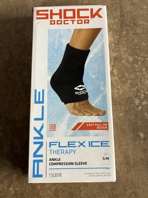 Shock Doctor Recovery Flex Ice Therapy Ankle Compression Sleeve, Size S/M - Image 1 of 2