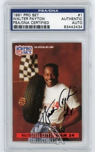 Walter Payton 1991 Pro Set Autographed Auto Card #1 - PSA/DNA - Picture 1 of 2