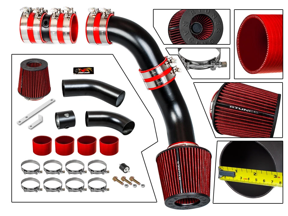 Kit de inducción de admisión de aire frío RTunes V2 1999-2005 Grand AM/Alero 3,4 L V6 + filtro Foto 1 de 3