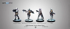 Infinity ALEPH Yadu Troops Corvus Belli INF 280864 Tacbot Bots HMG Spitfire - Picture 1 of 1