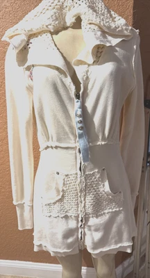 Sudadera con Capucha Jack And Jinger Mediana Larga Crochet Capucha Detalle Floral wbc Foto 1 de 4