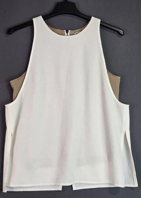 DKNY Women Asymmetrical Lined Vest top Sleeveless blouse Loose Fit L - Image 1 of 4