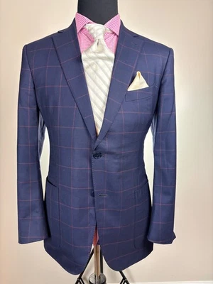 Chaqueta deportiva Ermenegildo ZEGNA moderna de 2 botones *5 % seda* azul marino ventana 42 R Foto 1 de 4