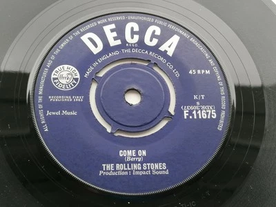 THE ROLLING STONES  ORIGINAL 1963 U.K. 45    COME ON   STONES 1ST 45 - Image 1 of 4