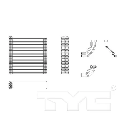 Núcleo evaporador de aire acondicionado TYC 97200 para 03-08 Acura Honda Accord TL Foto 1 de 4