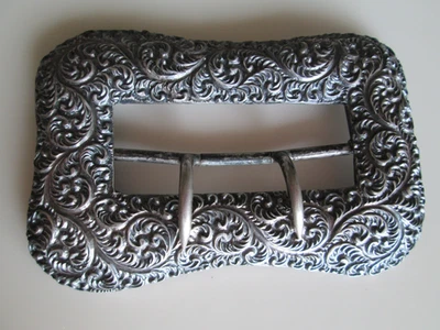 ВИНТАЖНАЯ ПРЯЖКА ДЛЯ РЕМНЯ ИЗ ЧИСТОГО СЕРЕБРА - Изображение 1 из 4