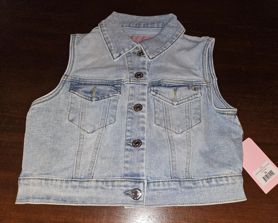 Chaleco Jean Denim Juicy Couture Niñas Talla XS Nuevo Con Etiquetas Foto 1 de 4