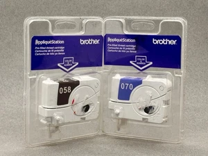 Brother Applique Station Prefilled Thread Cartridges 058 -Dark Brown/070 Blue M1 - Picture 1 of 5