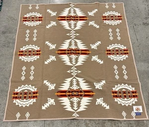 Pendleton Cotton and Wool Beaver State Chief Joseph Blanket 80 X 64 - Picture 1 of 10