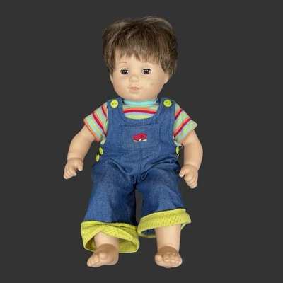 Vintage American Girl Retired Bitty Baby Boy Doll w/ Denim Overalls Meet Outfit - Image 1 of 4